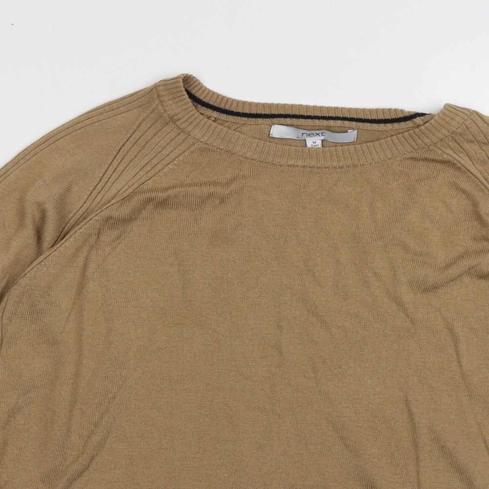 NEXT Womens Brown Crew Neck  Viscose Pullover Jumper Size M