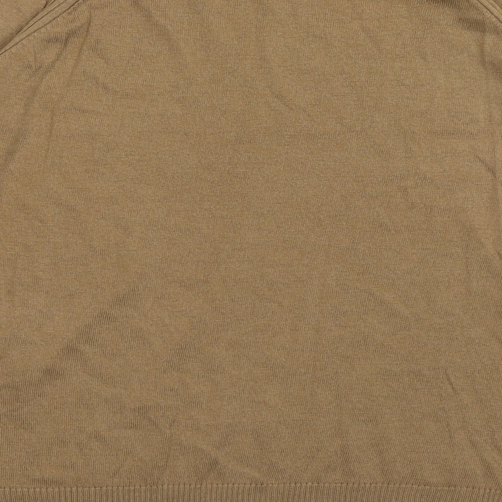 NEXT Womens Brown Crew Neck  Viscose Pullover Jumper Size M