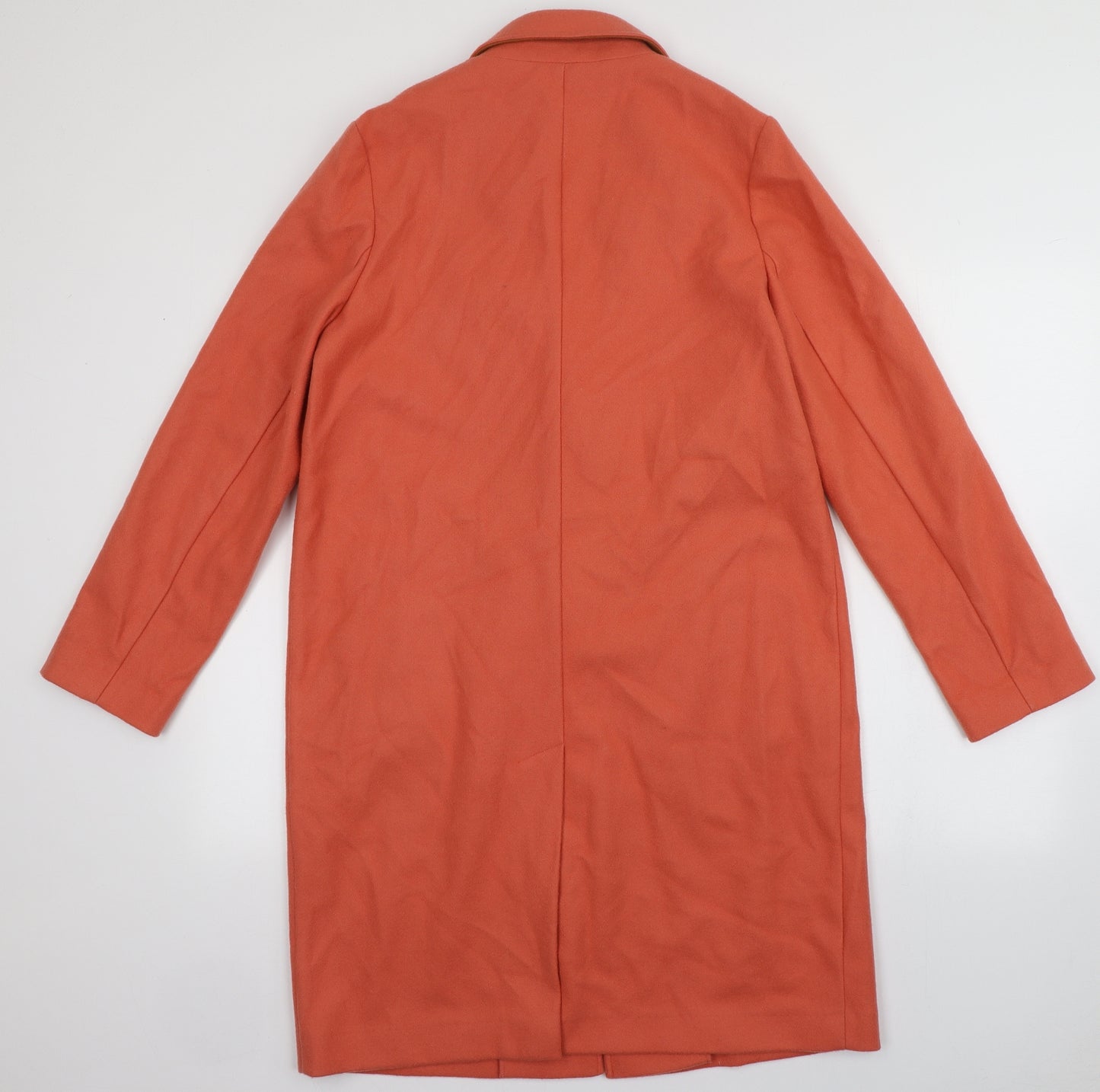 Primark Womens Orange   Overcoat Coat Size 12  Buckle