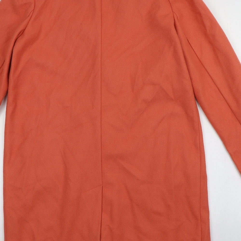 Primark Womens Orange   Overcoat Coat Size 12  Buckle