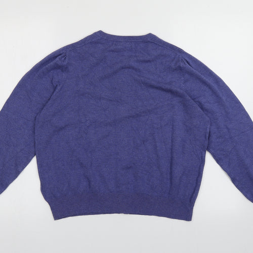 Marks and Spencer Womens Purple Crew Neck  Viscose Cardigan Jumper Size 16