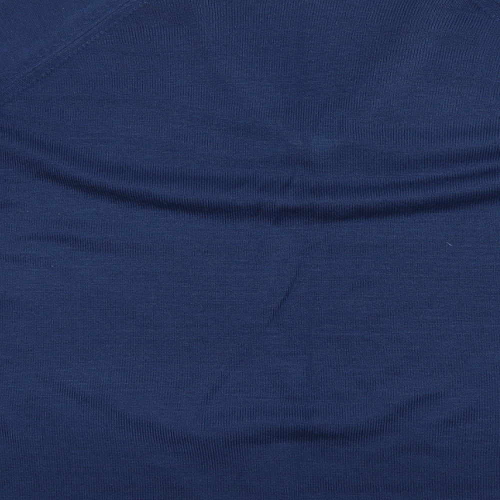 Marks and Spencer Mens Blue V-Neck  Acrylic Pullover Jumper Size XL