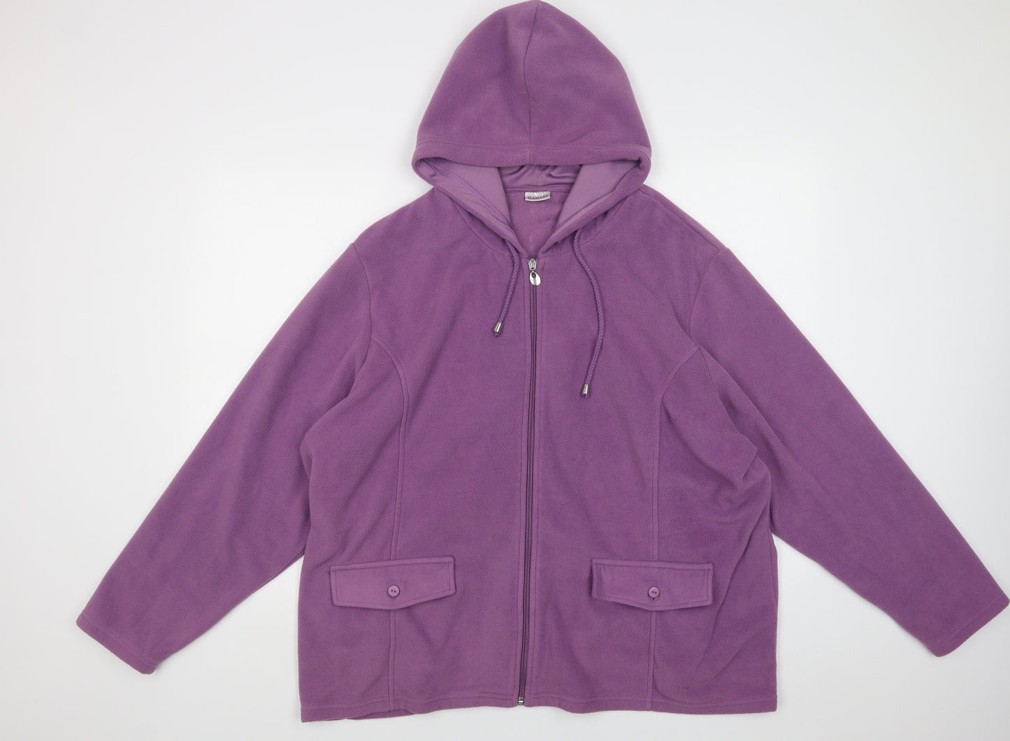 Damart Womens Purple  Polyester Full Zip Hoodie Size 26  Zip