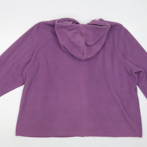 Damart Womens Purple  Polyester Full Zip Hoodie Size 26  Zip