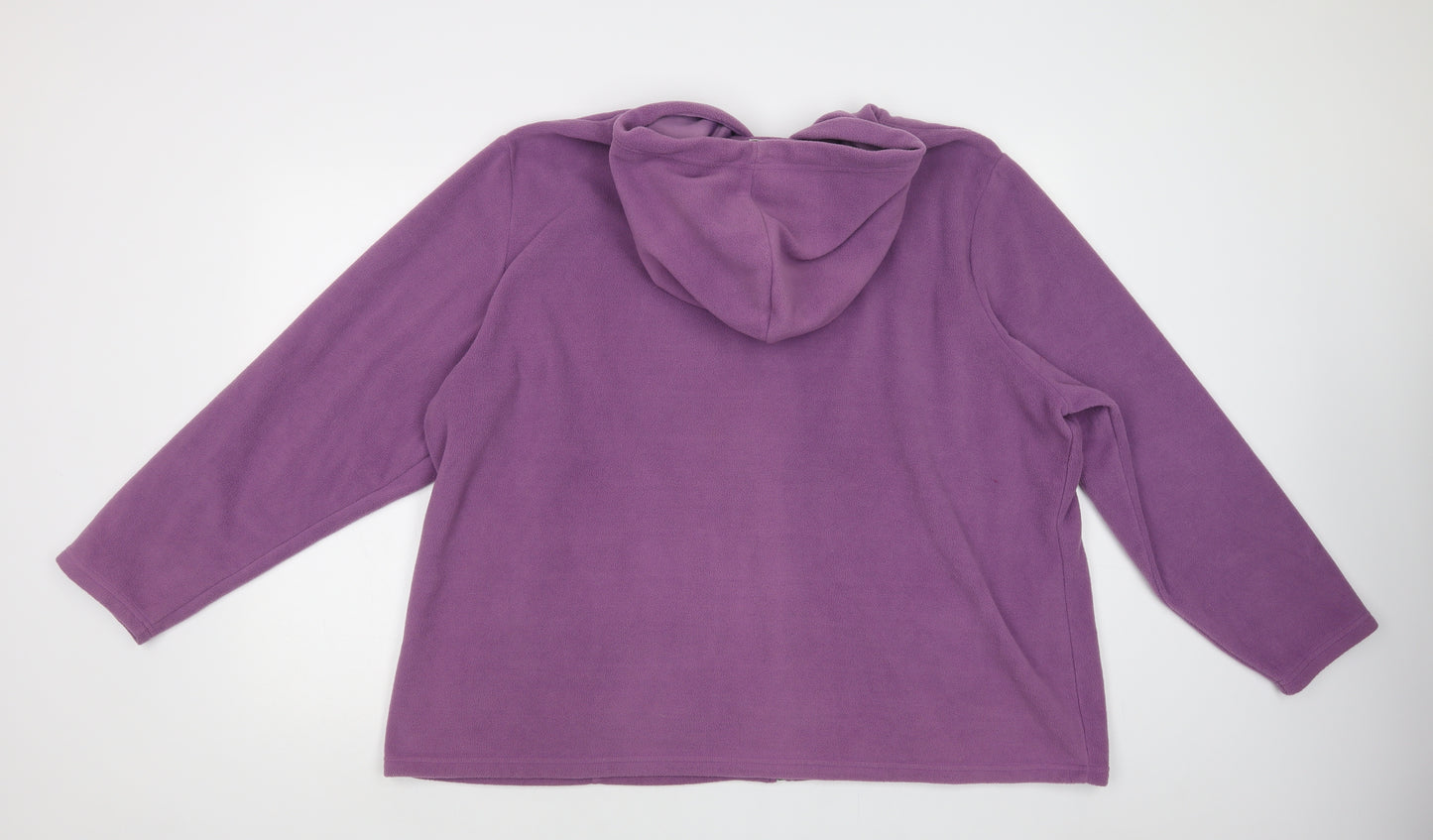 Damart Womens Purple  Polyester Full Zip Hoodie Size 26  Zip
