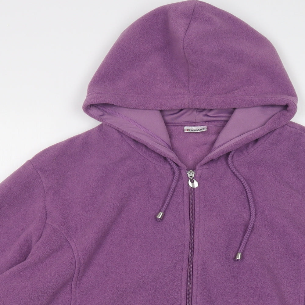 Damart Womens Purple  Polyester Full Zip Hoodie Size 26  Zip
