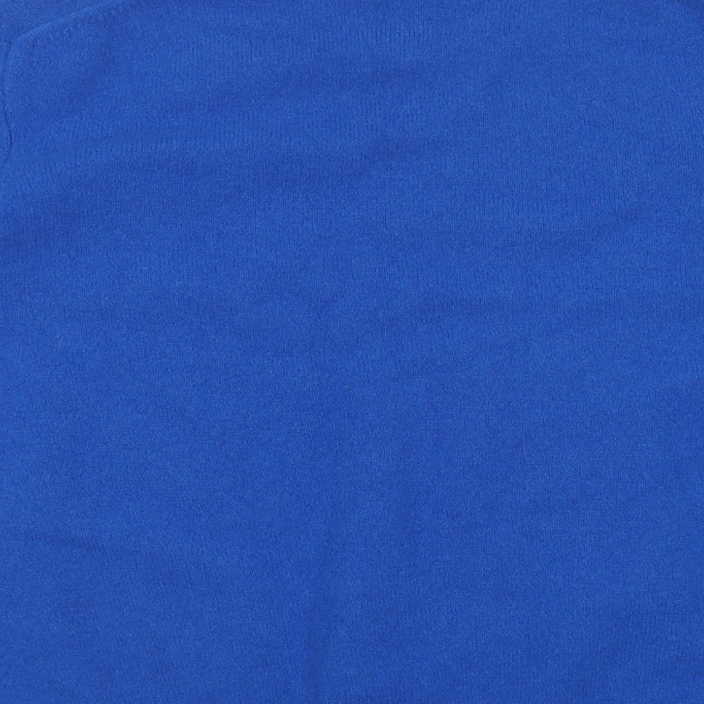 Lyle & Scott Mens Blue Crew Neck  Wool Pullover Jumper Size XL