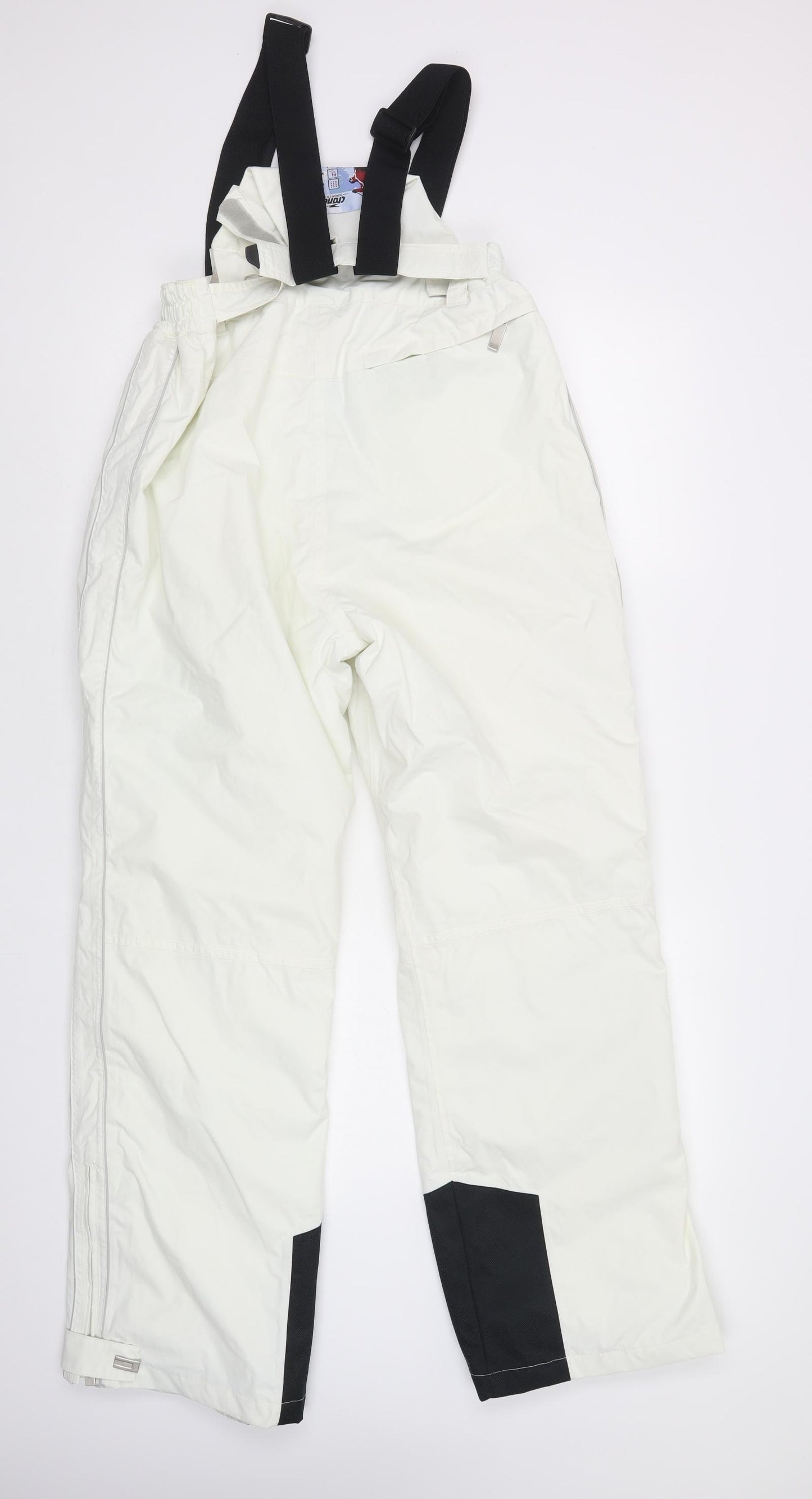 Crane Womens White  Polyester Snow Pants Trousers Size M L32 in Regular Snap