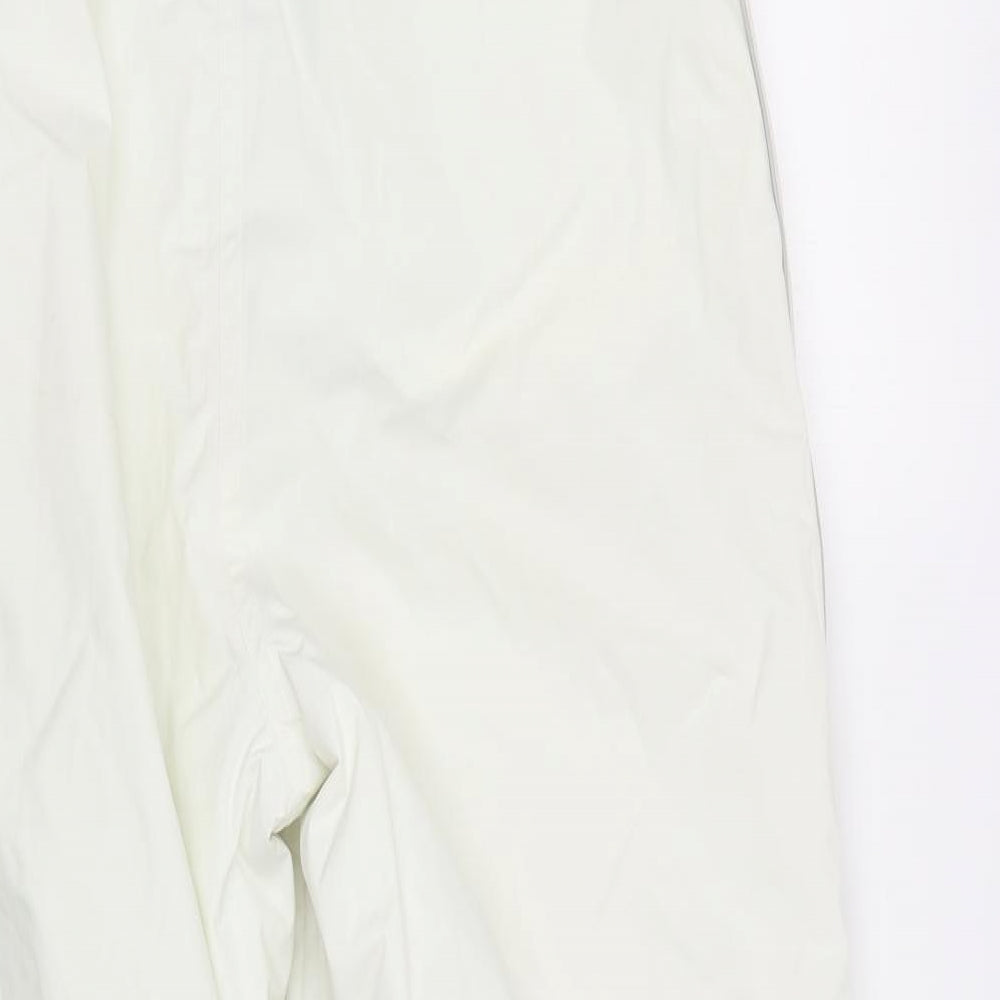 Crane Womens White  Polyester Snow Pants Trousers Size M L32 in Regular Snap