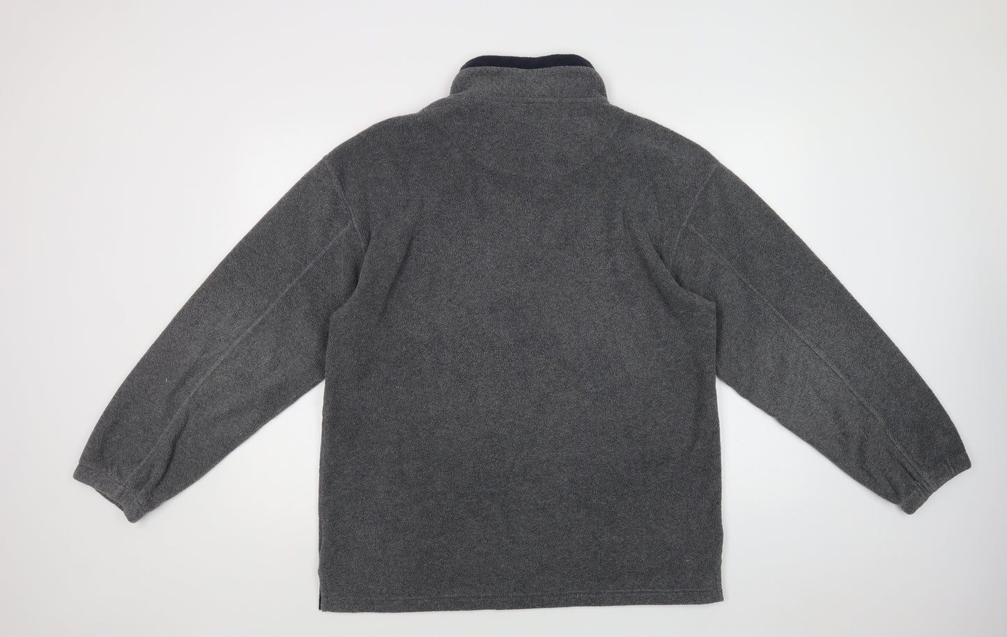 CS Athletic Mens Grey  Polyester Henley Sweatshirt Size L