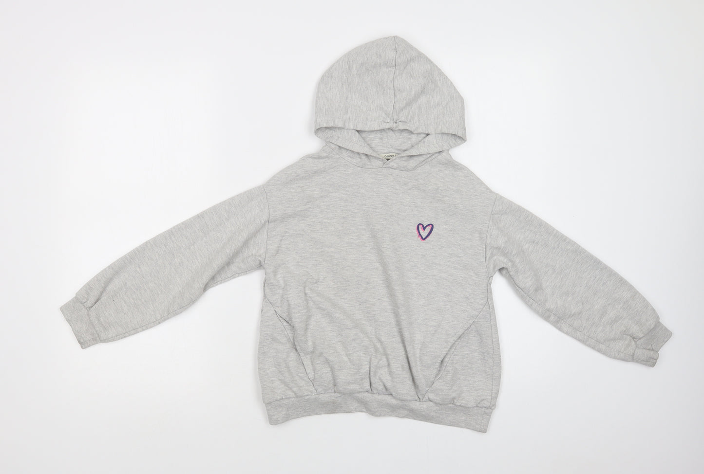 George Girls Grey  Polyester Pullover Hoodie Size 6-7 Years