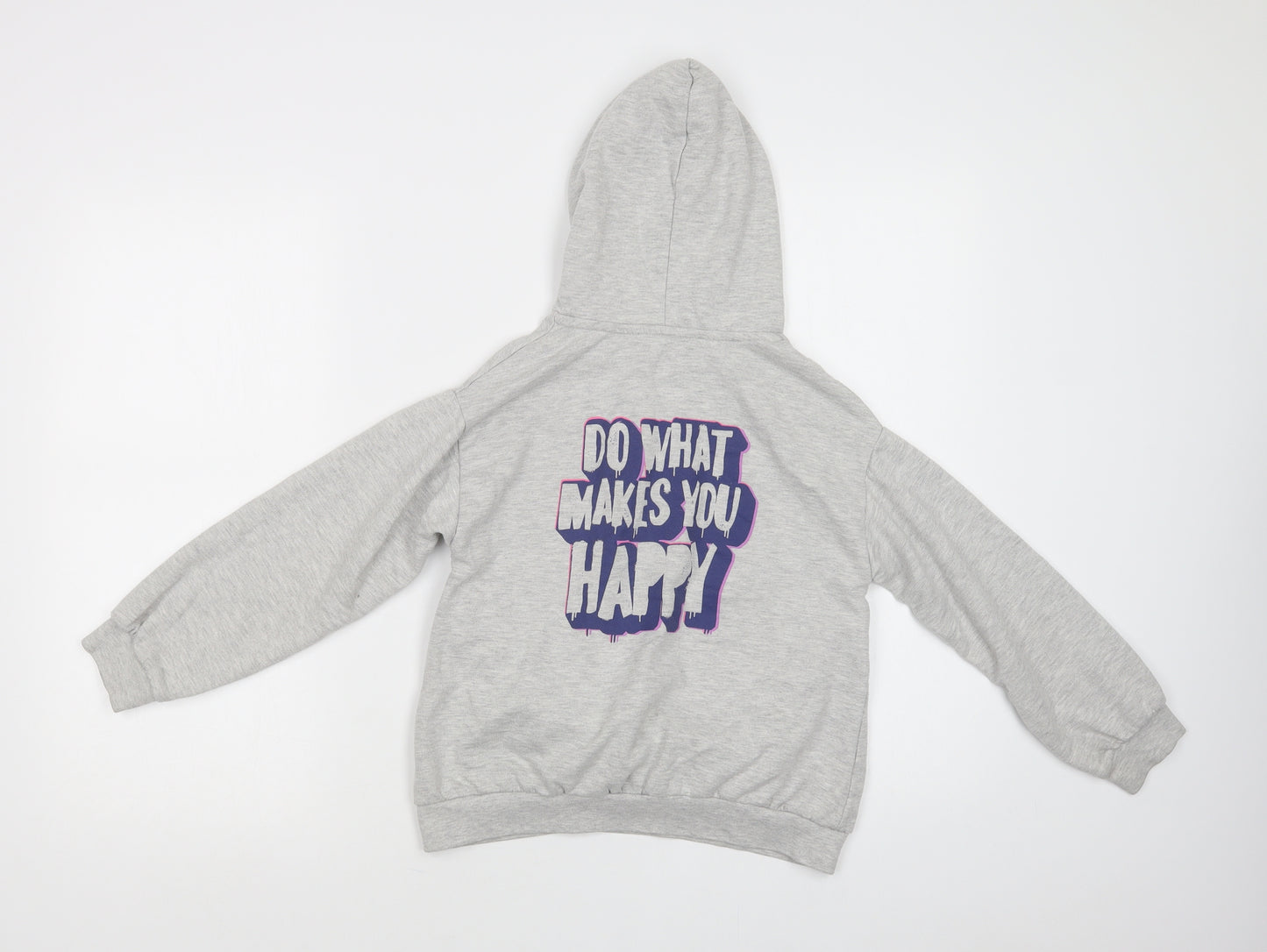 George Girls Grey  Polyester Pullover Hoodie Size 6-7 Years