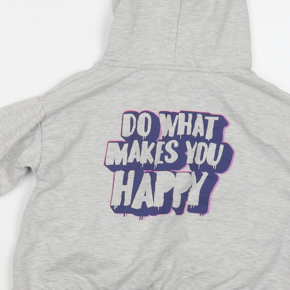 George Girls Grey  Polyester Pullover Hoodie Size 6-7 Years