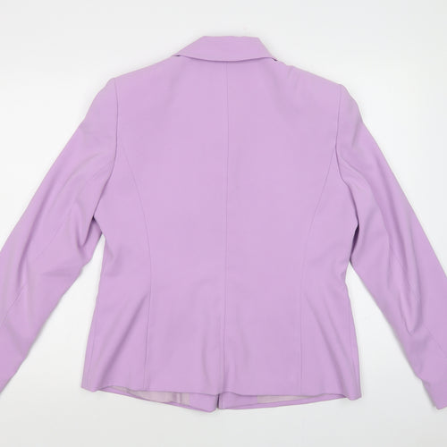 Warp + Weft Womens Purple   Jacket Blazer Size 14  Button