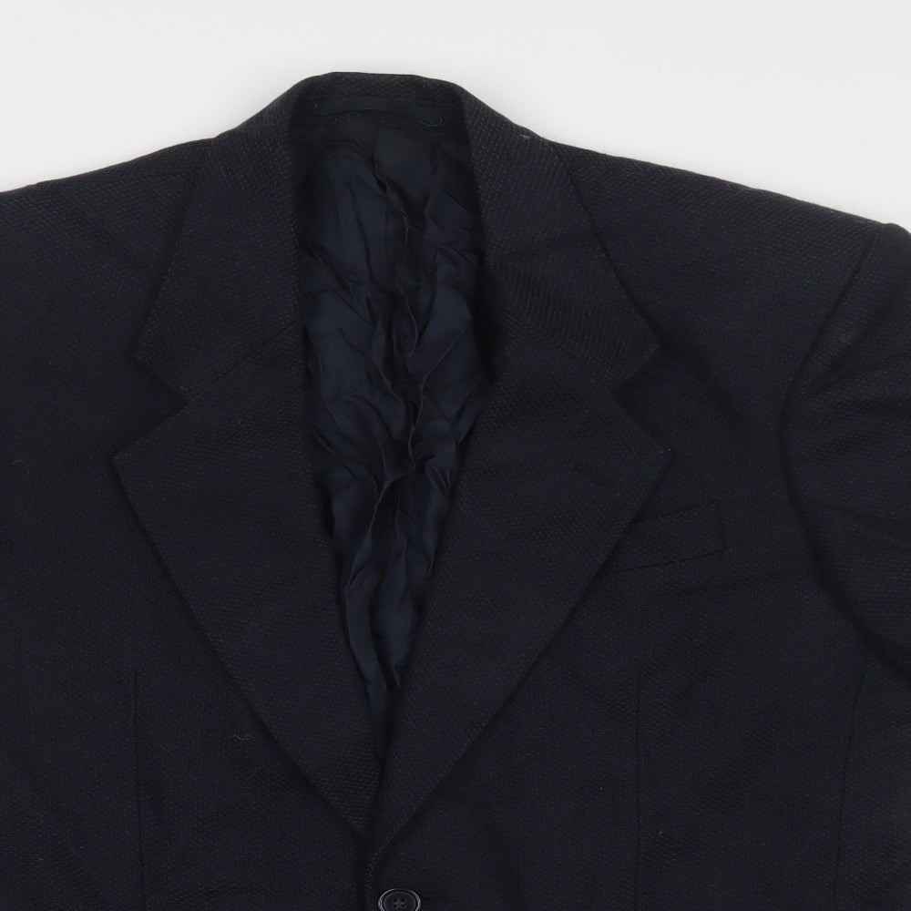 Conqueror Mens Blue   Jacket Blazer Size 38  Button