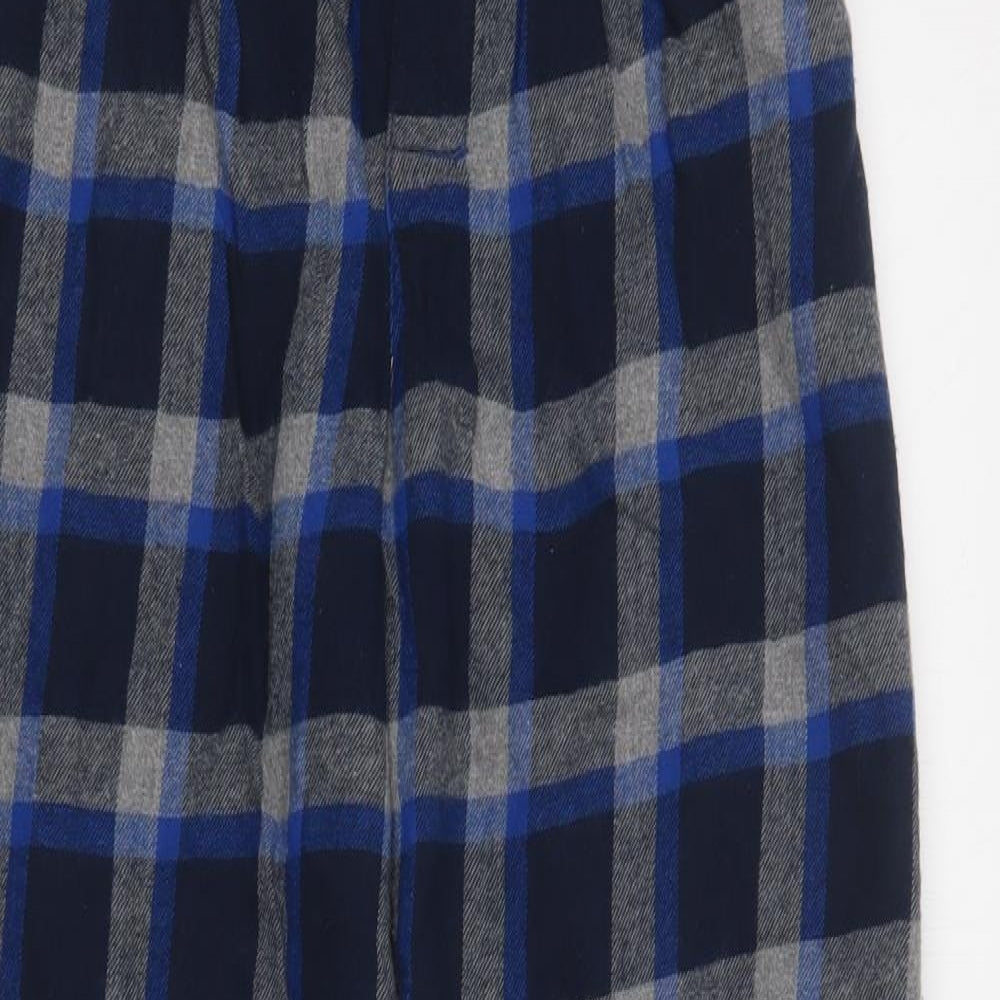 F&F Mens Blue Check Cotton  Pyjama Pants Size M
