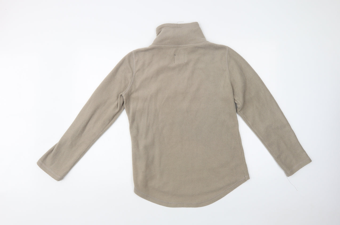Real Clothing Womens Beige  Polyester Henley Sweatshirt Size S  Zip