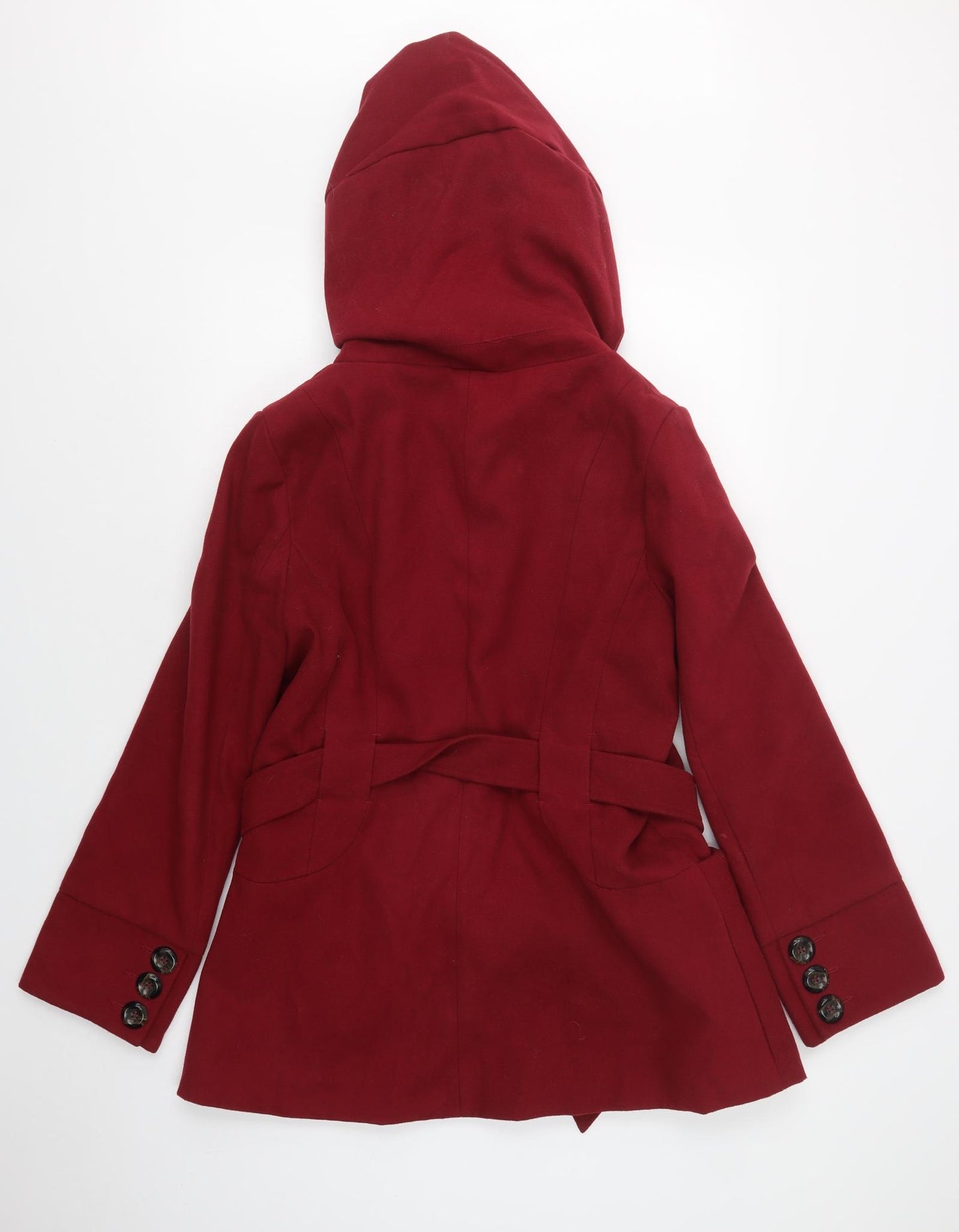 New Look Womens Red   Pea Coat Coat Size 16  Button