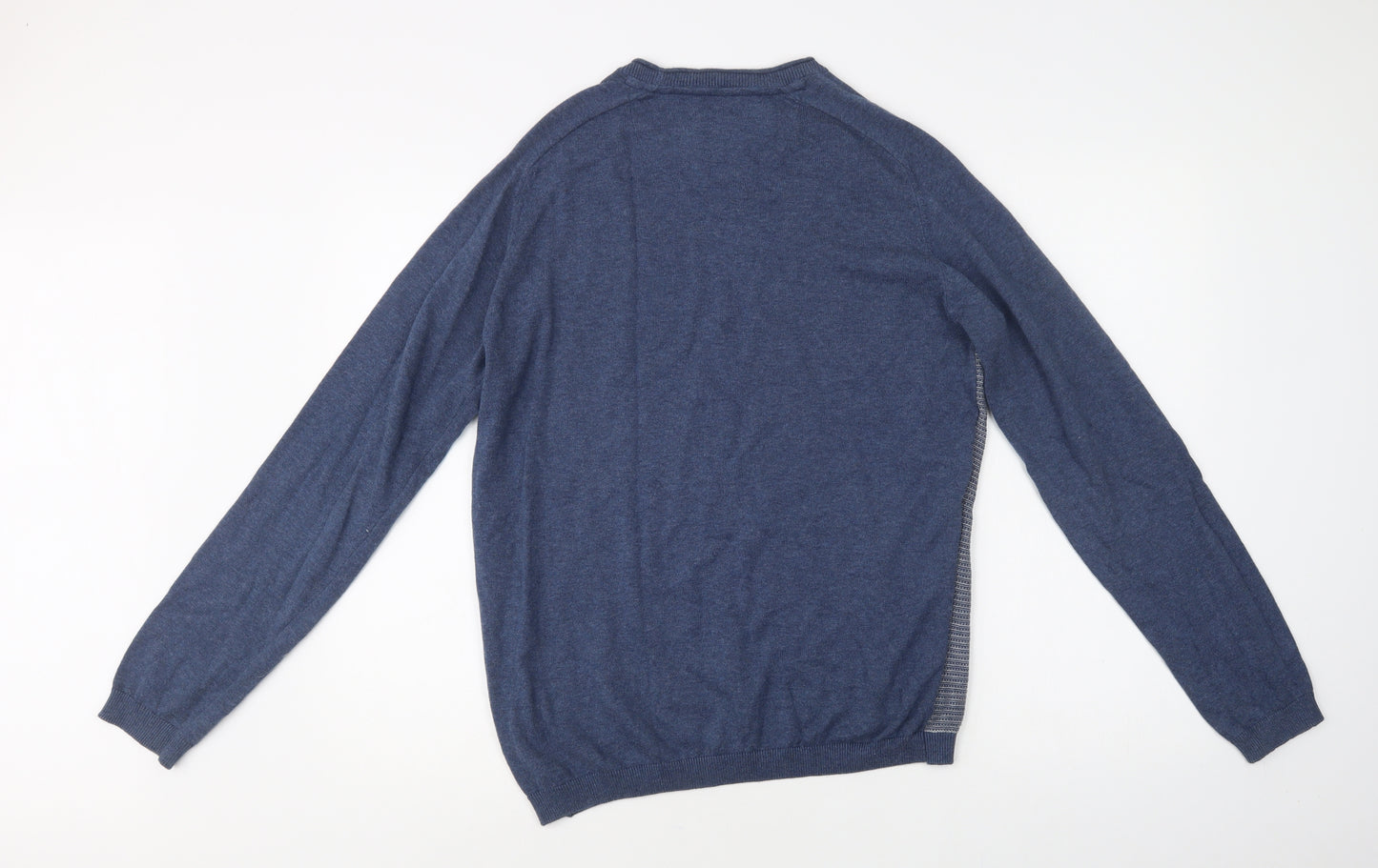 Threadbare Mens Blue Crew Neck  Cotton Pullover Jumper Size M