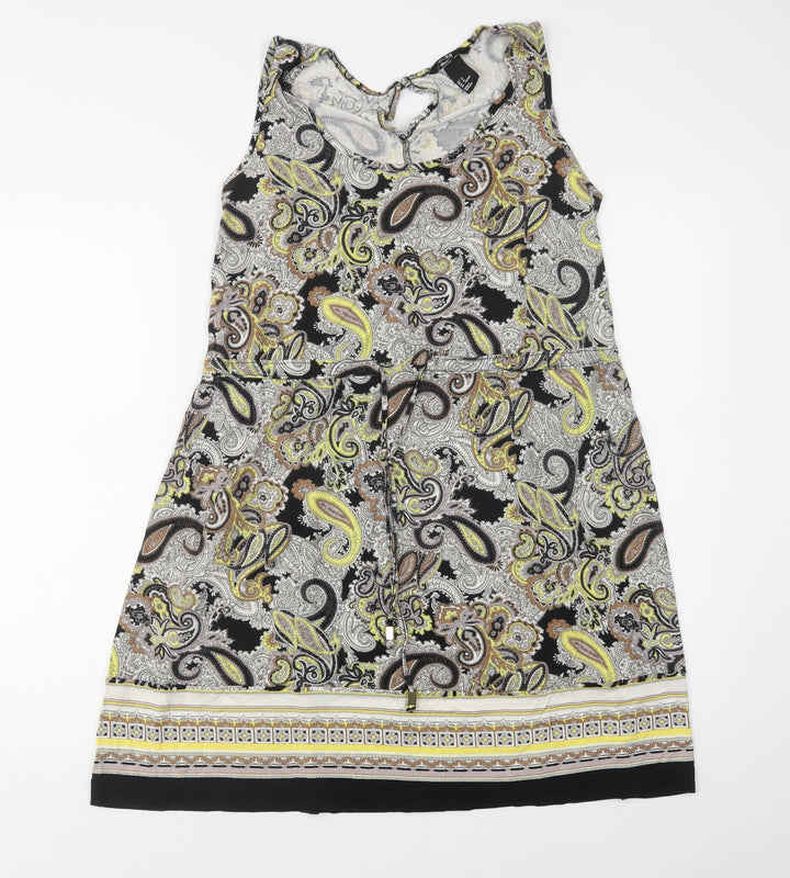 H&M Womens Multicoloured Paisley Viscose Tank Dress  Size M  Round Neck