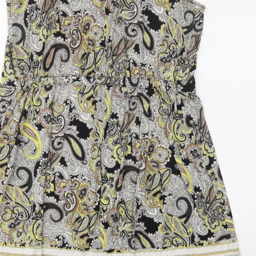 H&M Womens Multicoloured Paisley Viscose Tank Dress  Size M  Round Neck