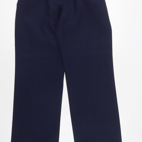 Tailored Image Womens Blue  Polyester Dress Pants Trousers Size 10 L32 in Regular Button