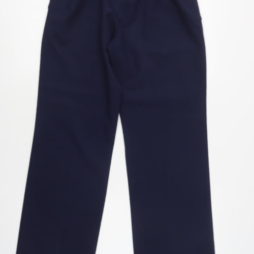 Tailored Image Womens Blue  Polyester Dress Pants Trousers Size 10 L32 in Regular Button