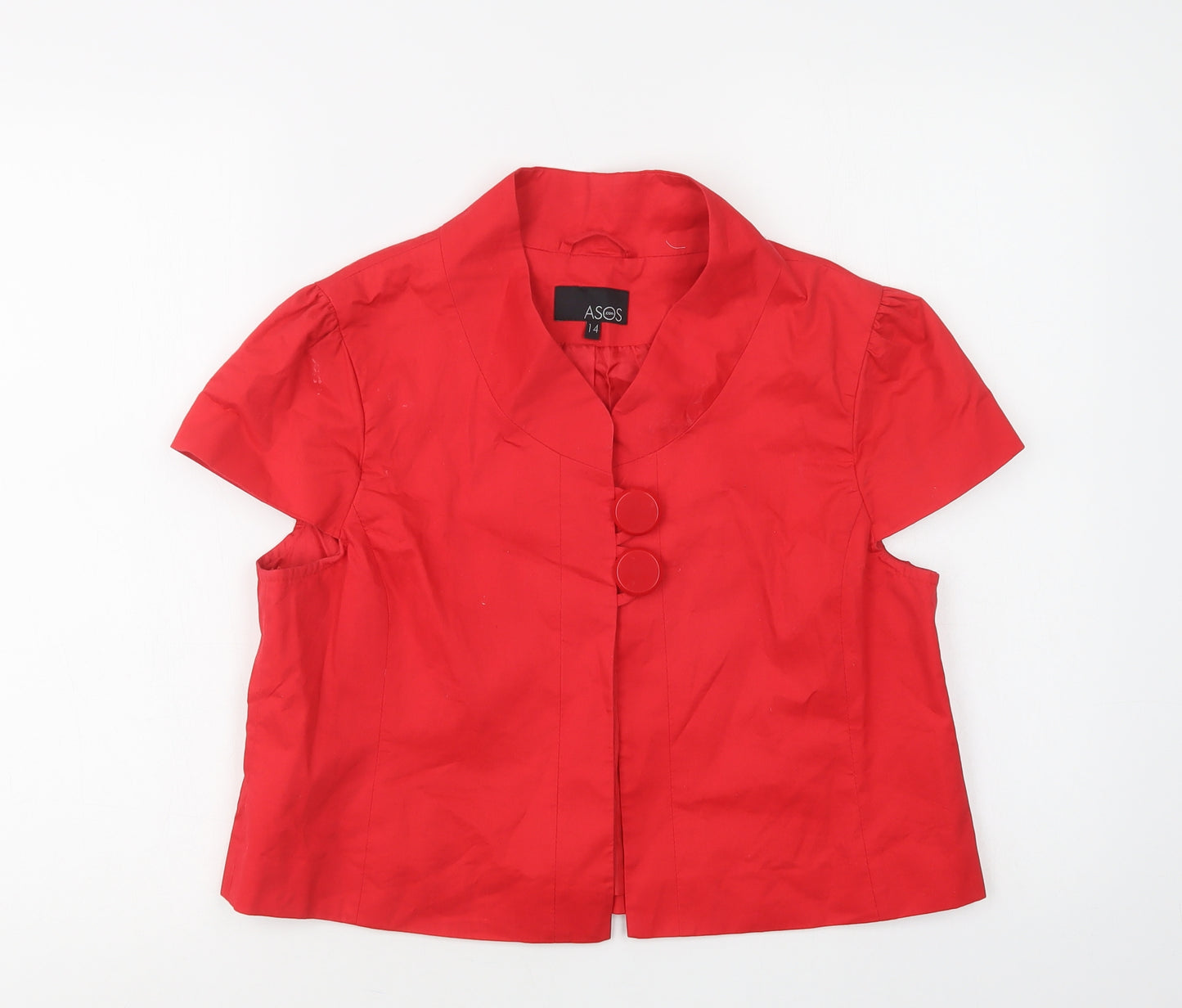ASOS Womens Red   Jacket Blazer Size 14  Button