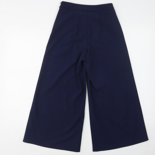 Queenie London Womens Blue  Polyester Dress Pants Trousers Size 8 L23 in Regular Zip
