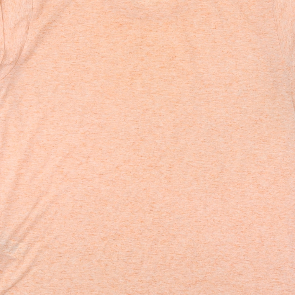 Primark Womens Orange  Polyester Basic T-Shirt Size 10 Crew Neck
