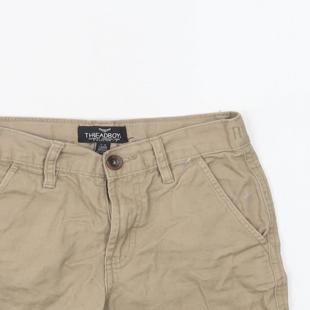 Threadboys Boys Beige  Cotton Chino Shorts Size 7-8 Years  Regular