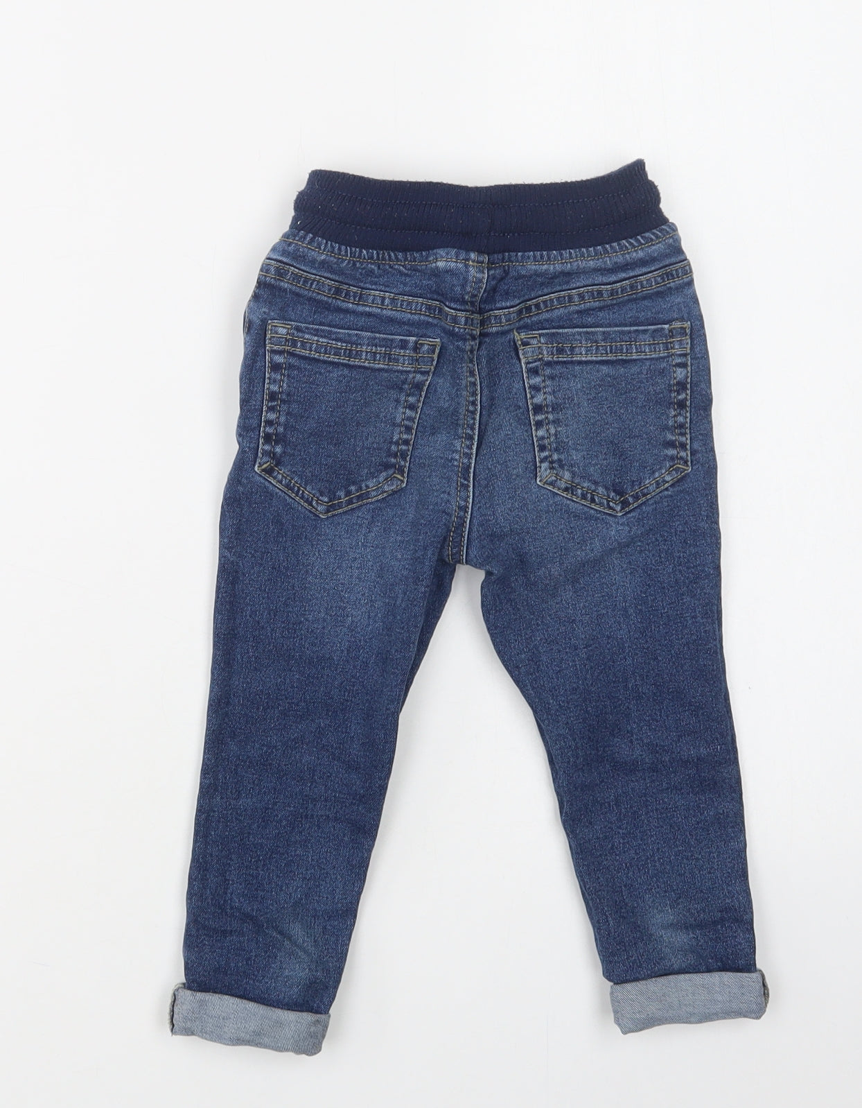 TU Baby Blue  Cotton Jogger Jeans Size 18-24 Months  Drawstring