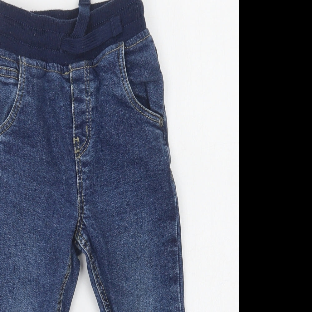 TU Baby Blue  Cotton Jogger Jeans Size 18-24 Months  Drawstring