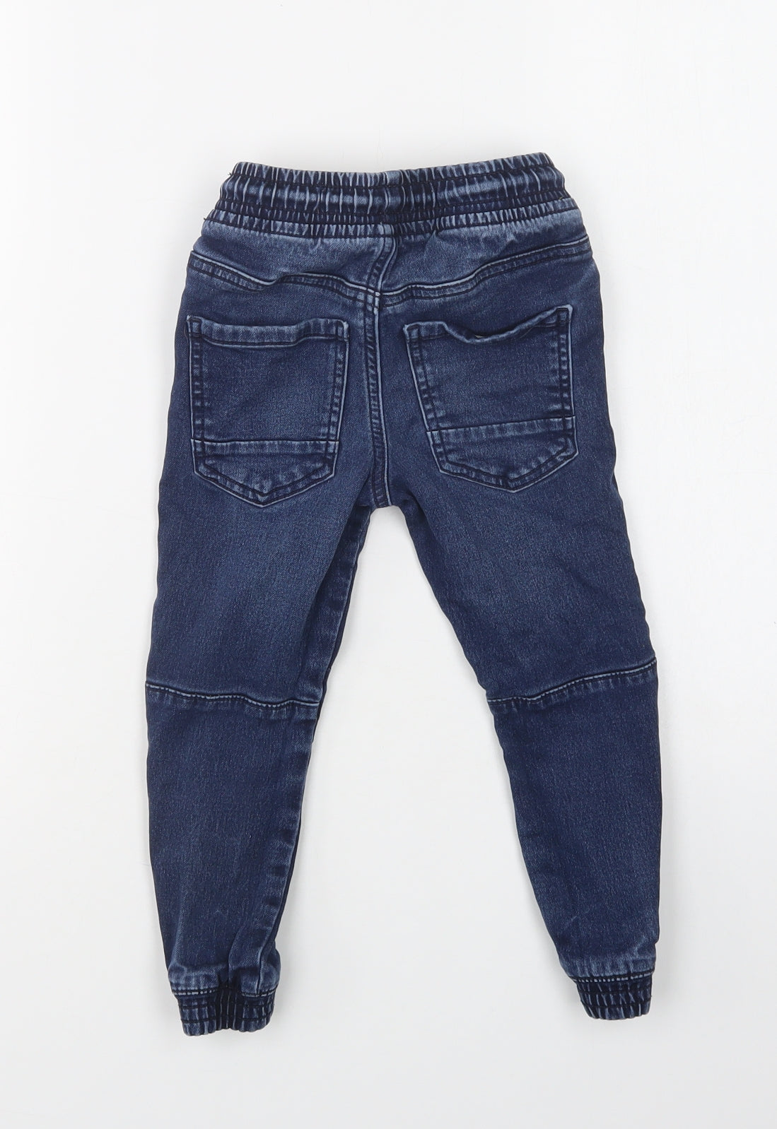 Primark Boys Blue  Cotton Tapered Jeans Size 3-4 Years  Regular Drawstring