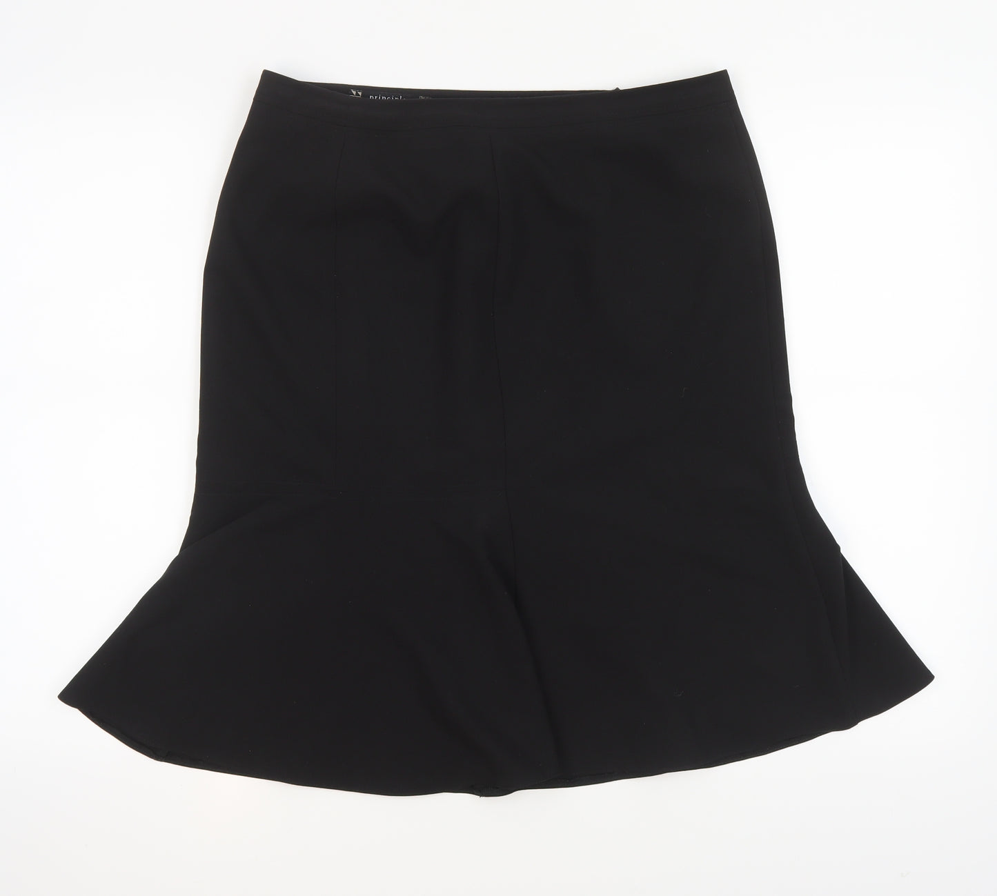 Principles Womens Black  Polyester Trumpet Skirt Size 14   Zip