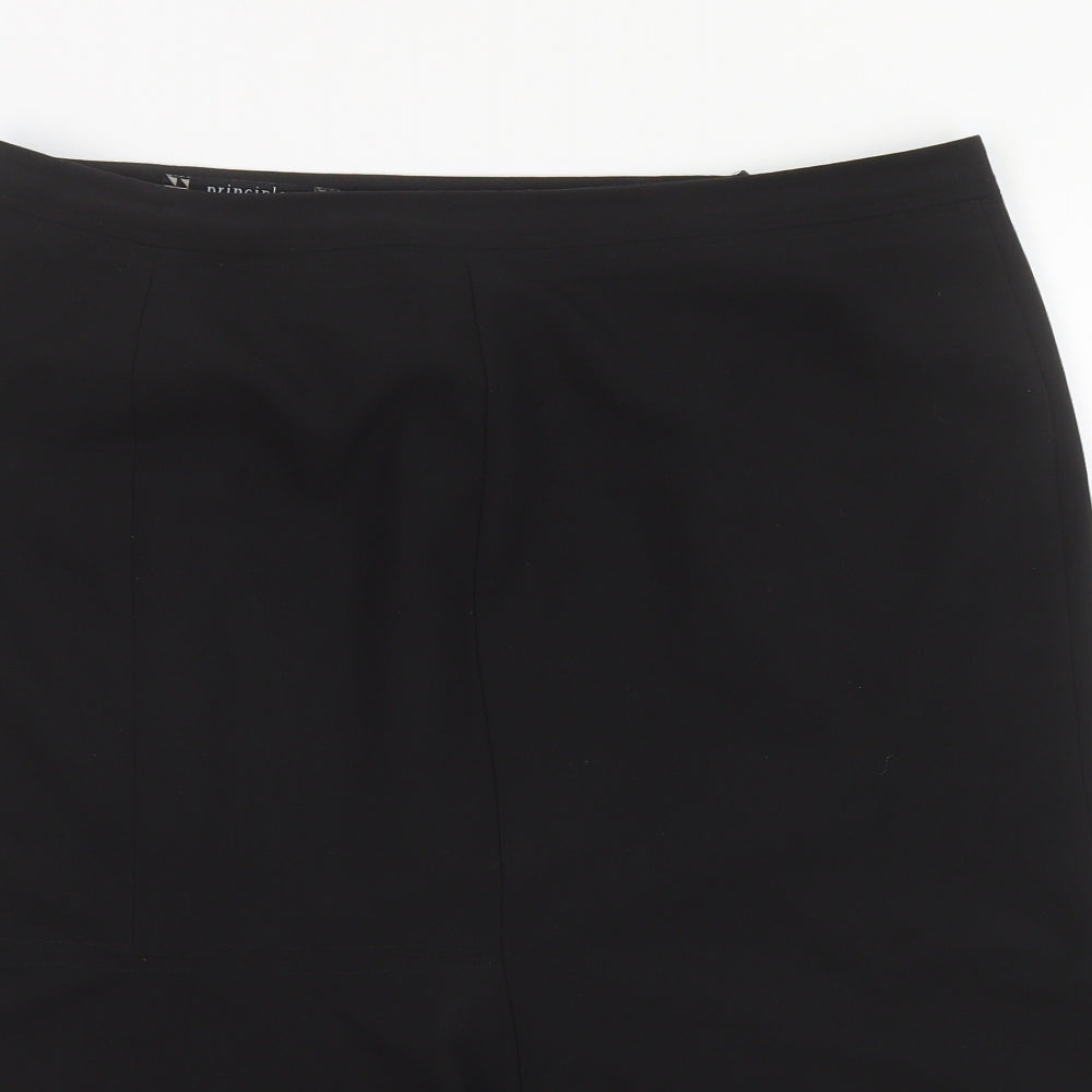 Principles Womens Black  Polyester Trumpet Skirt Size 14   Zip