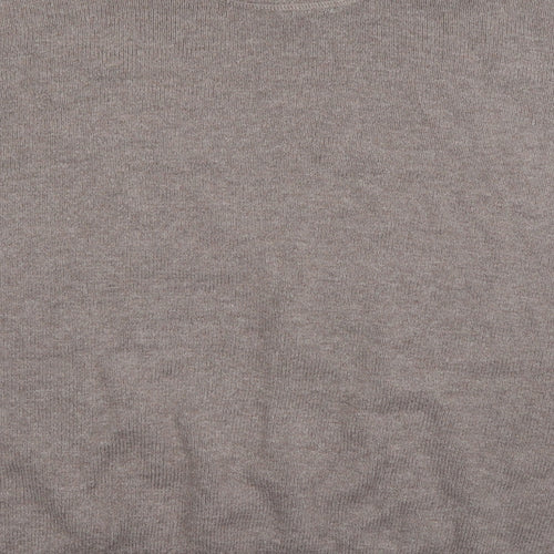 Maine New England Mens Beige V-Neck  Cotton Pullover Jumper Size XL