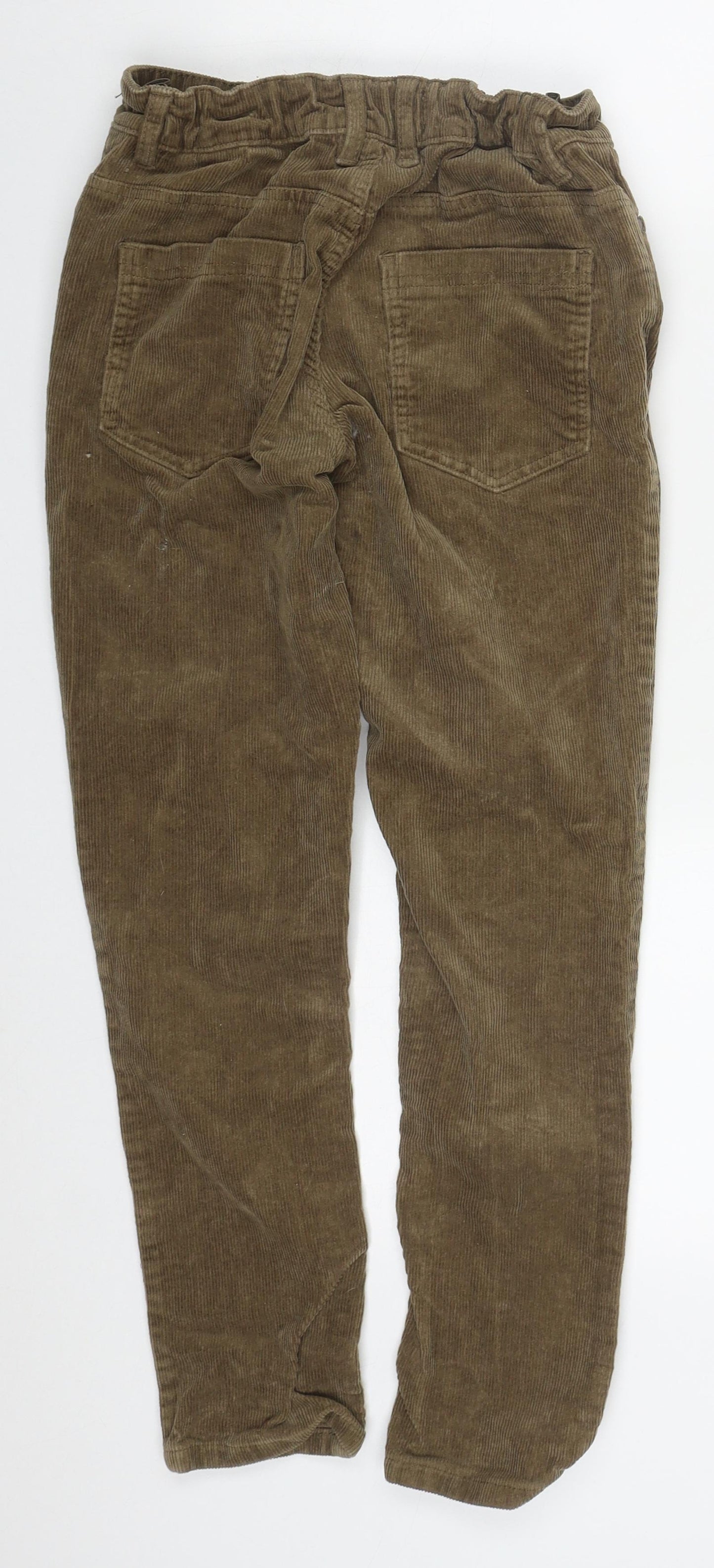 NEXT Boys Brown  Cotton Capri Trousers Size 11 Years  Regular Button