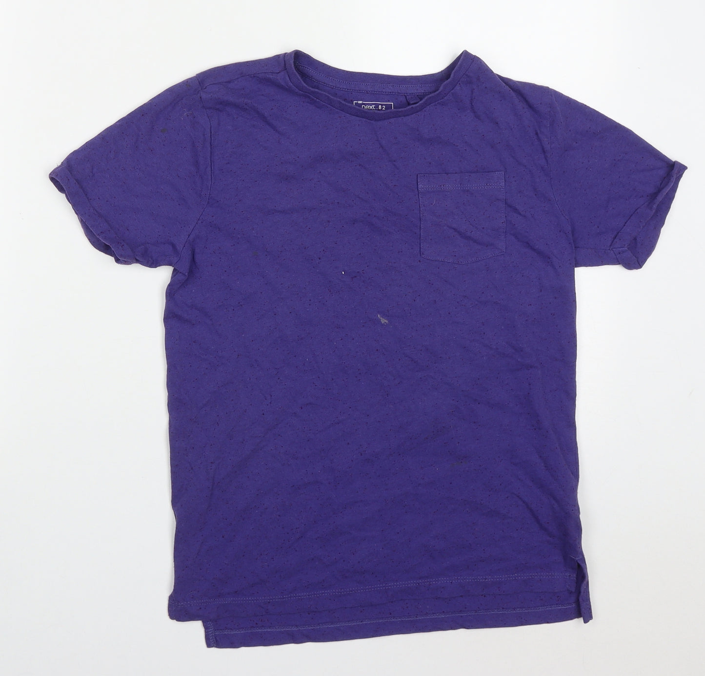NEXT Boys Purple  Cotton Basic T-Shirt Size 10 Years Crew Neck Pullover