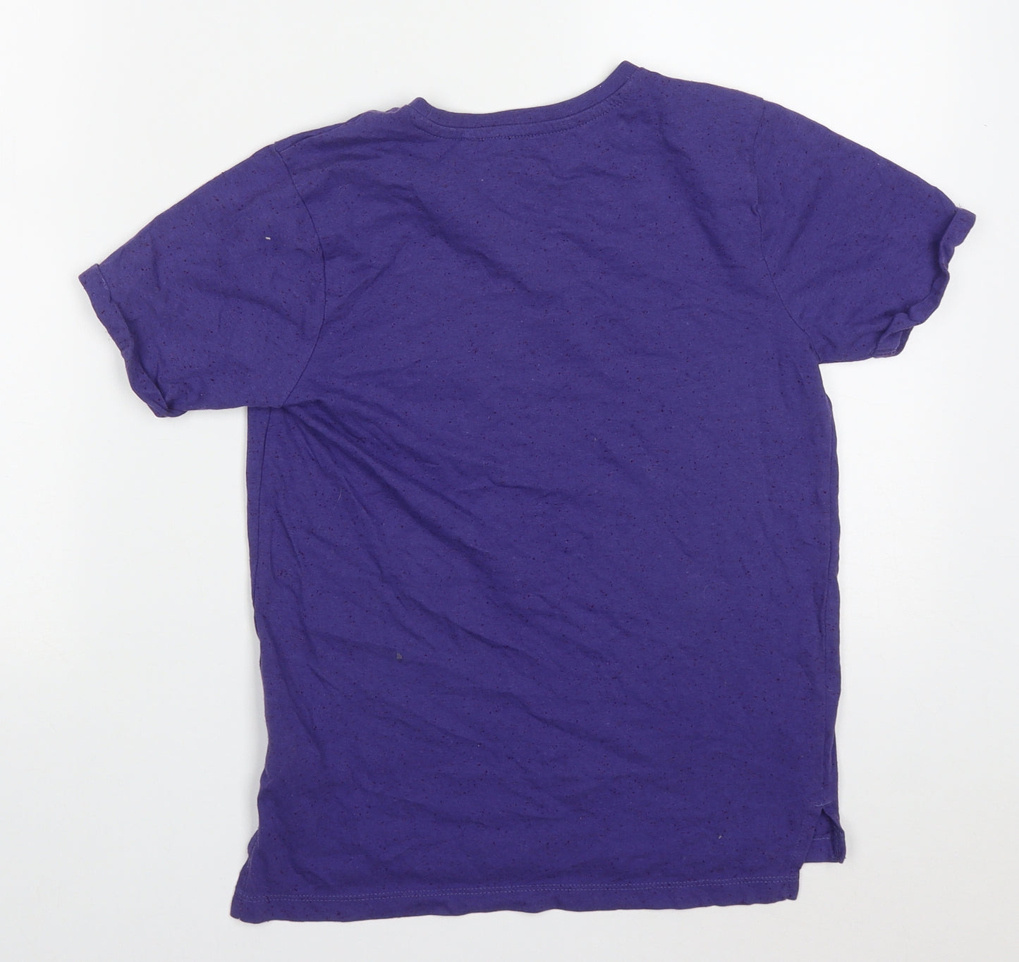 NEXT Boys Purple  Cotton Basic T-Shirt Size 10 Years Crew Neck Pullover