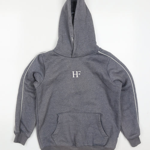 Holyfield Boys Grey  Cotton Pullover Hoodie Size 10-11 Years  Pullover