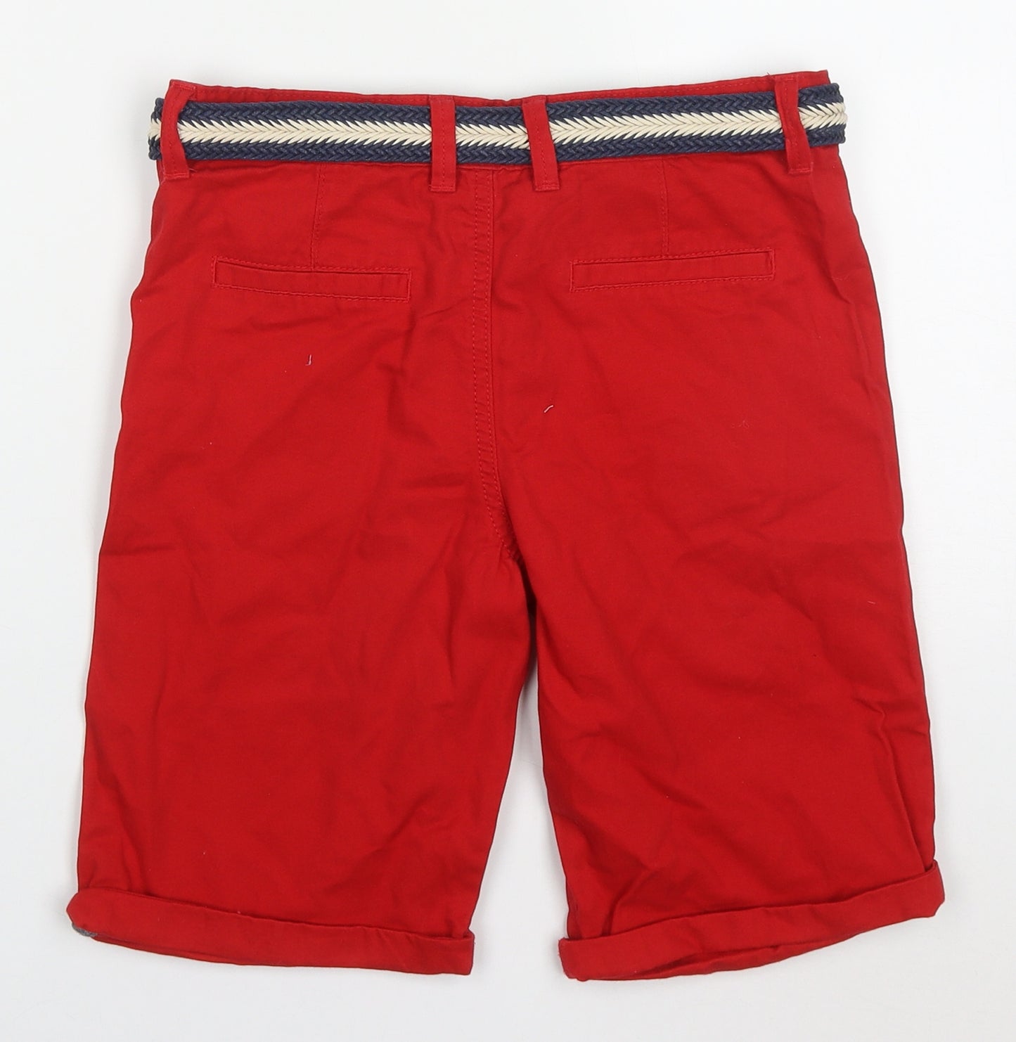 Denim Co Boys Red  Cotton Bermuda Shorts Size 11-12 Years  Regular