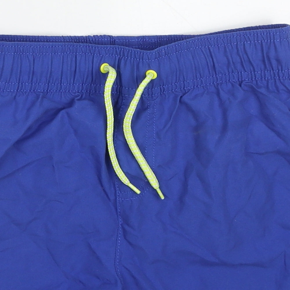 George Boys Blue  Polyester Bermuda Shorts Size 9-10 Years  Regular Drawstring - Swim Shorts