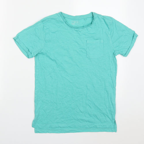 NEXT Boys Blue  Cotton Basic T-Shirt Size 10 Years Crew Neck Pullover