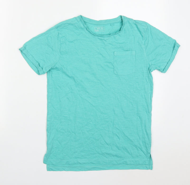 NEXT Boys Blue Cotton Basic T-Shirt Size 10 Years Crew Neck Pullover