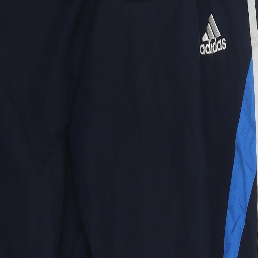 adidas Mens Blue  Polyester Track Pants Trousers Size M L31 in Regular