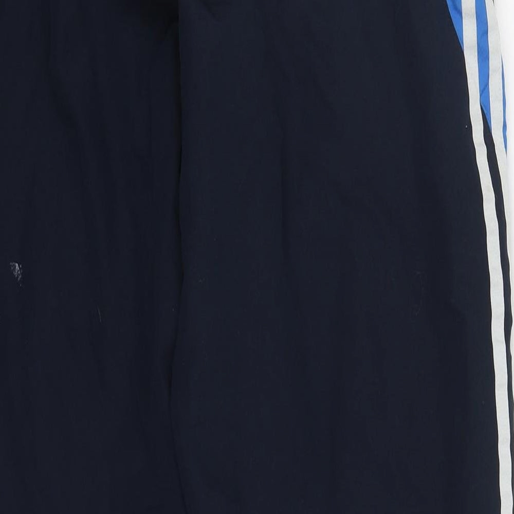 adidas Mens Blue  Polyester Track Pants Trousers Size M L31 in Regular
