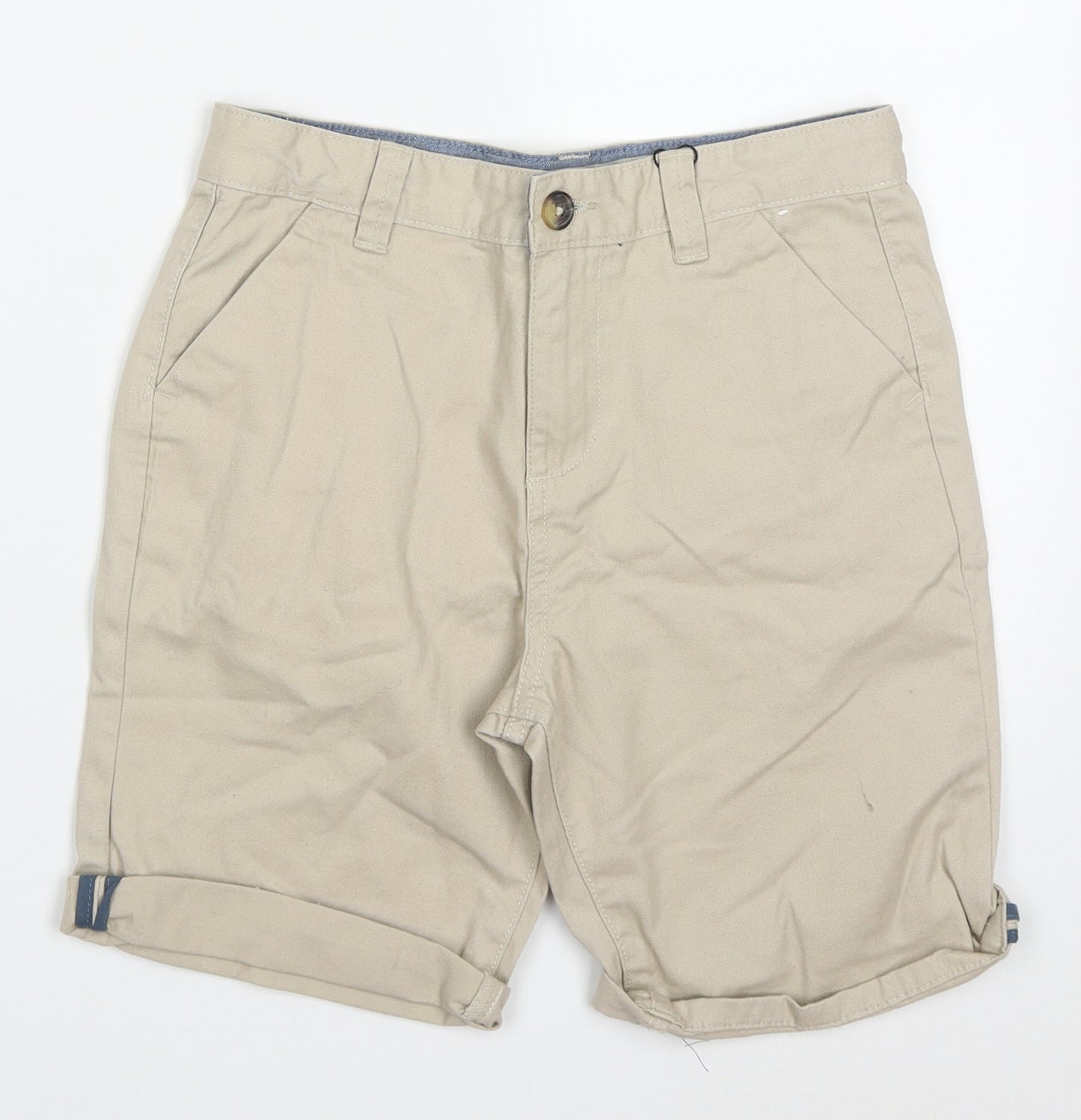Denim Co Boys Beige  Cotton Chino Shorts Size 11-12 Years  Regular