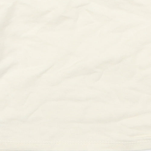 George Baby Beige  Cotton Basic T-Shirt Size 3-6 Months Round Neck Pullover - Fun Days
