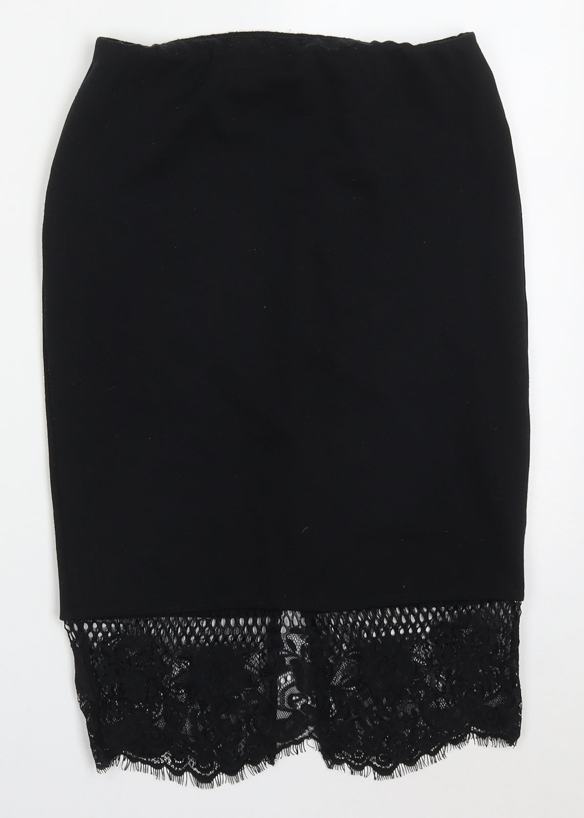 River Island Womens Black  Polyester Straight & Pencil Skirt Size 10